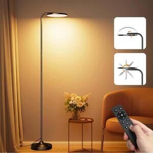 Modern LED Floor Lamp with Remote Control - Dimmable & Adjustable